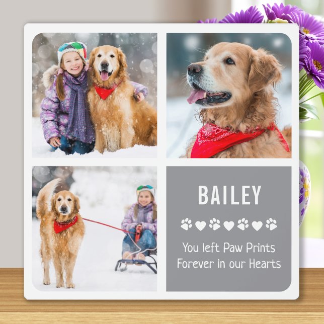 Plaque Photo Collage de photos commémoratives pour animaux de c (Créateur téléchargé)
