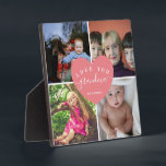 Plaque Photo Collage de photos de coeur rose Grandma Cadeaux pe<br><div class="desc">Collage de photos de coeur rose Grandma Cadeaux petits-enfants</div>