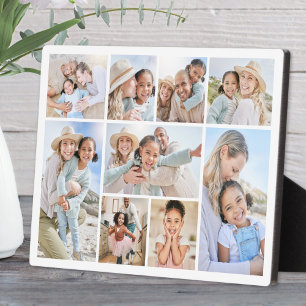 Plaque Photo Collage de photos de famille personnalisé simple