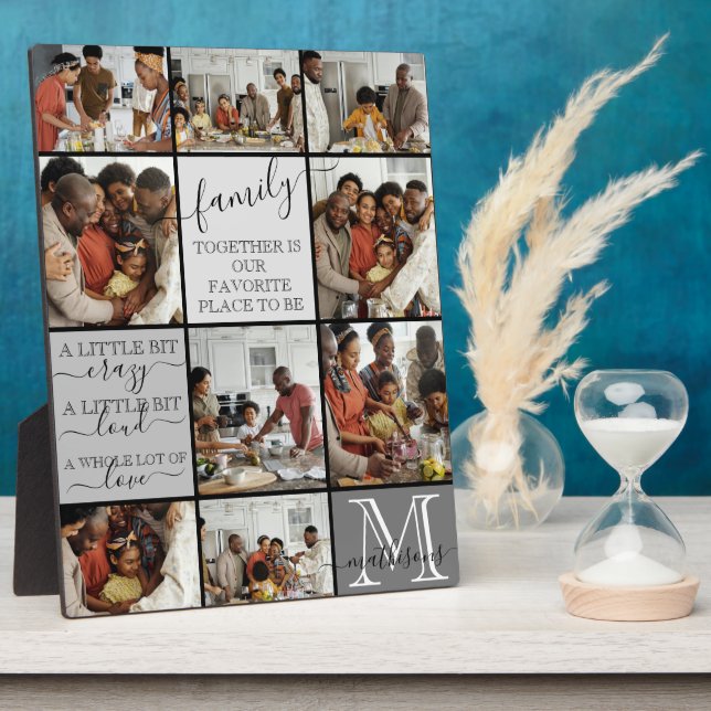 Plaque Photo Collage de photos de famille personnalisées Citati (Côté)