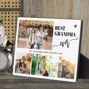 Plaque Photo Collage de photos des petits-enfants meilleure gra