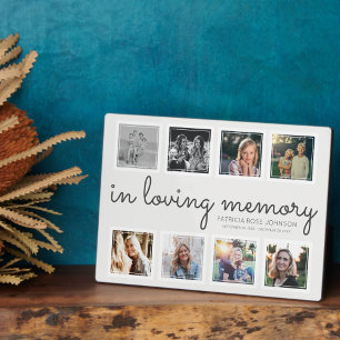Plaque Photo Collage de photos en souvenir affectueux