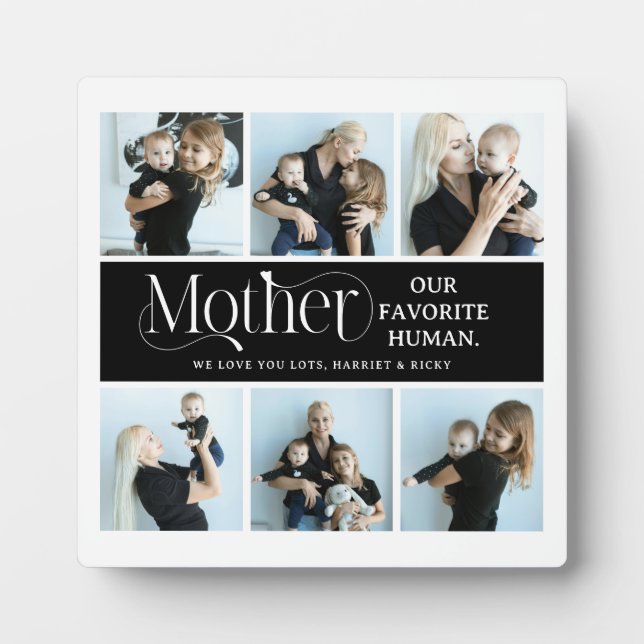Plaque Photo Collage de photos sentimental Cadeau pour maman  (Devant)