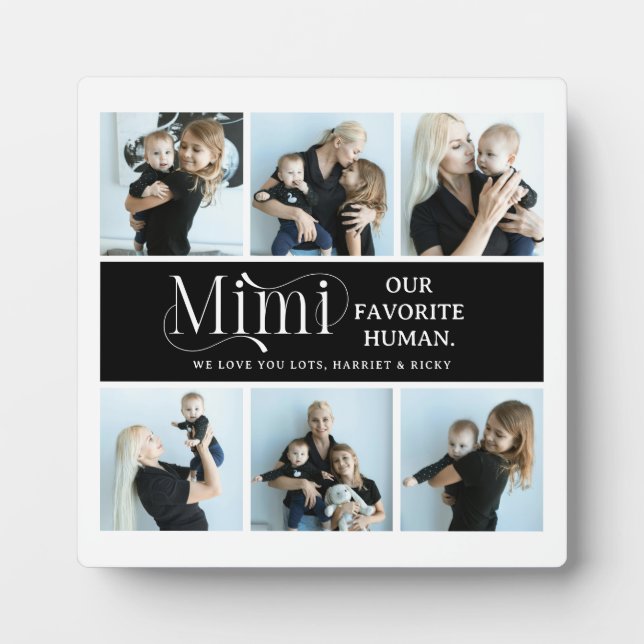 Plaque Photo Collage de photos sentimental Mimi Cadeau  (Devant)