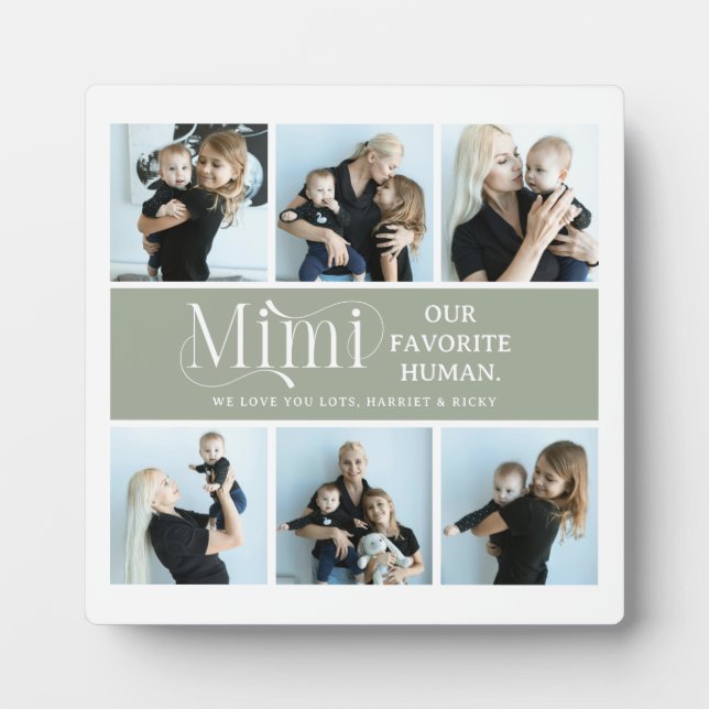 Plaque Photo Collage de photos sentimental Mimi Cadeau  (Devant)