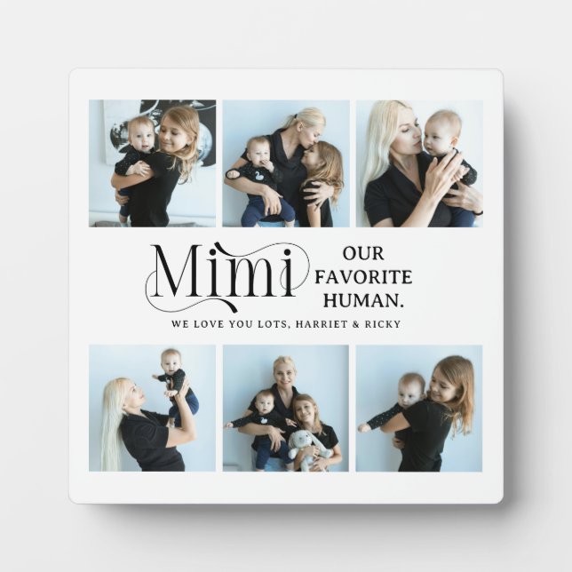 Plaque Photo Collage de photos sentimental Mimi Cadeau  (Devant)