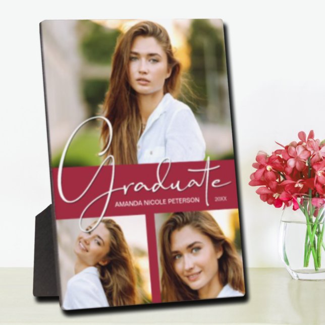 Plaque Photo Collage de photos sur Crimson (Créateur téléchargé)