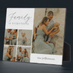 Plaque Photo Collage familial Rustique moderne Photo de bureau<br><div class="desc">Personnalisez simplement votre texte et vos photos et créez un cadeau unique pour vous-même ou pour quelqu'un que vous aimez ! La couleur Arrière - plan peut être changée en n'importe quelle couleur de votre choix !</div>