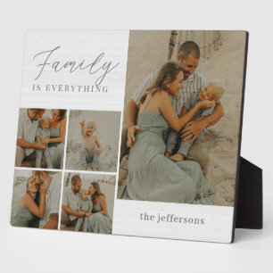 Plaque Photo Collage familial Rustique moderne Photo de bureau 