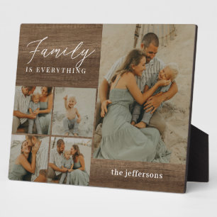 Plaque Photo Collage familial Rustique moderne Photo de bureau 