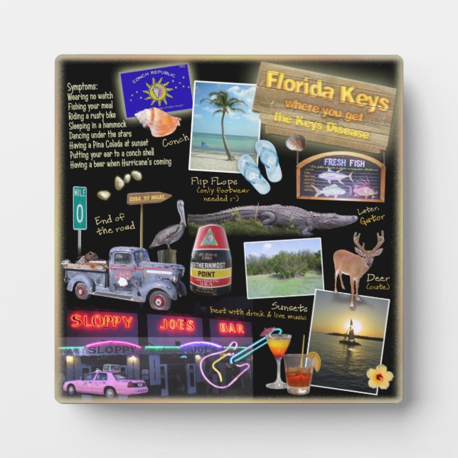 Plaque Photo Collage Florida Keys (Devant)