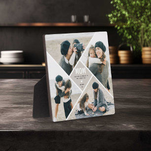 Plaque Photo Collage Multi-Photo Moderne Cadeau pour MAMAN