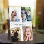 Plaque Photo Collage of 4 photos grandchildren for grandfather<br><div class="desc">Lindo diseño de Placa expositora con collage de 4 fotos para regalar al Abuelo! Personalize este lindo Diseño con las 4 fotos favoritas de los nietos para regalar al abuelo.Consejo Importante Recorte sus fotos en antes de subir asegurando que el sujeto esté en el centro para obtener los mejores resultados....</div>