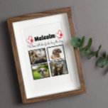 Plaque Photo Collage photo 4 chien moderne<br><div class="desc">Célébrez votre meilleur ami avec un Collage Photo personnalisé. Quand vous avez tant de souvenirs et de photos amusants, une seule photo ne suffit pas. Cette plaque a 4 photos, une citation, et vous pouvez personnaliser le nom de votre animal de compagnie. Vous pouvez également modifier la couleur de l'empreinte...</div>