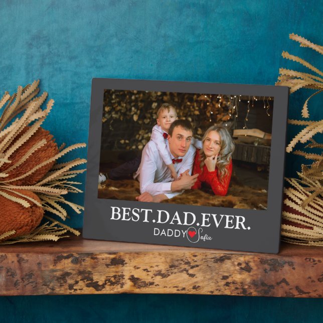 Plaque Photo Collage photo "Best Daddy Ever" (Côté)