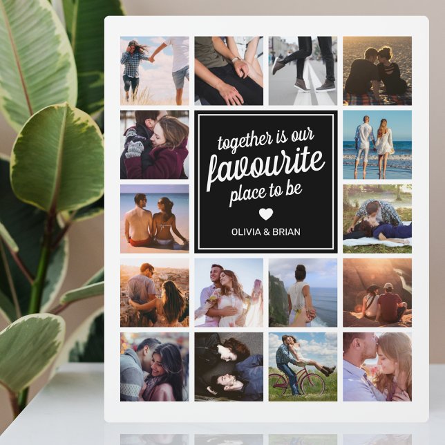 Plaque Photo Collage photo Carré de mémoire (Créateur téléchargé)