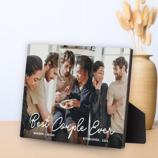 Plaque Photo Collage photo Couple 3 moderne Meilleur Couple Jam (Créateur téléchargé)