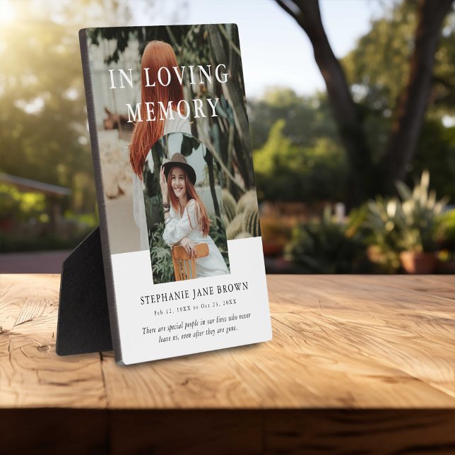 Plaque Photo Collage photo d'arche élégante en souvenir affectu (Créateur téléchargé)