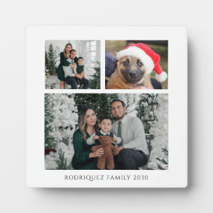 Plaque Photo Collage photo de famille moderne pour Noël 4
