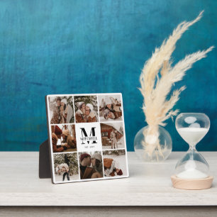 Plaque Photo Collage photo de famille personnalisée moderne   C