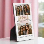 Plaque Photo Collage photo de Keepsaké Forever Best Friends<br><div class="desc">Célébrez votre lien indéfectible avec une plaque de collage photographique qui honore le rire,  la loyauté et les souvenirs de toute une vie. Un cadeau émouvant qui transforme vos moments partagés en un hommage durable à l'amitié.</div>