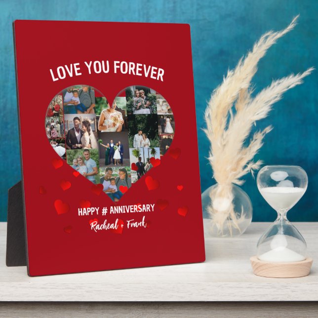 Plaque Photo Collage photo de l'anniversaire de mariage personn (Côté)