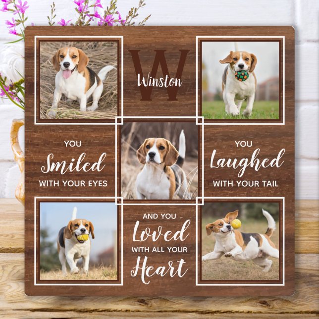 Plaque Photo Collage photo de souvenir rustique pour animaux de (Créateur téléchargé)