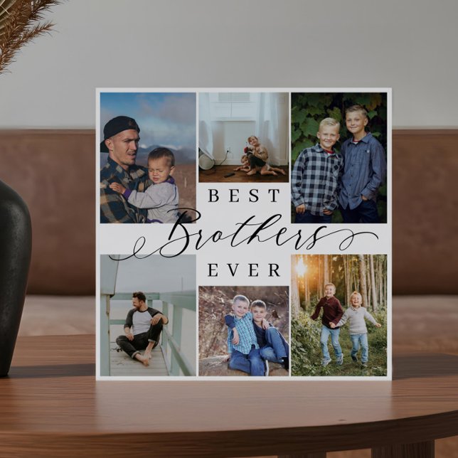 Plaque Photo Collage photo des meilleurs frères Keepsaké Cadeau (Best Brothers Ever Photo Collage Keepsake Gift Plaque)