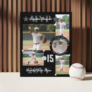 Plaque Photo Collage photo du joueur de baseball MVP de fin de 