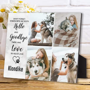 Plaque Photo Collage photo en souvenir de votre chien en mémoir