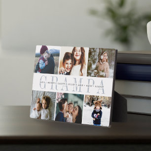 Plaque Photo Collage Photo Grampa Grandchildren sur mesure