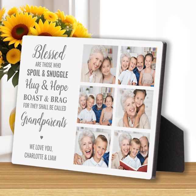 Plaque Photo Collage photo grand-parents (Créateur téléchargé)