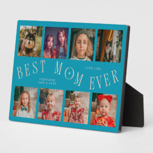 Plaque Photo Collage photo moderne de 8 photos Meilleure maman