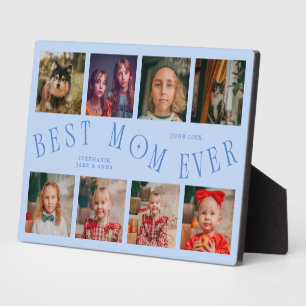 Plaque Photo Collage photo moderne de 8 photos Meilleure maman 