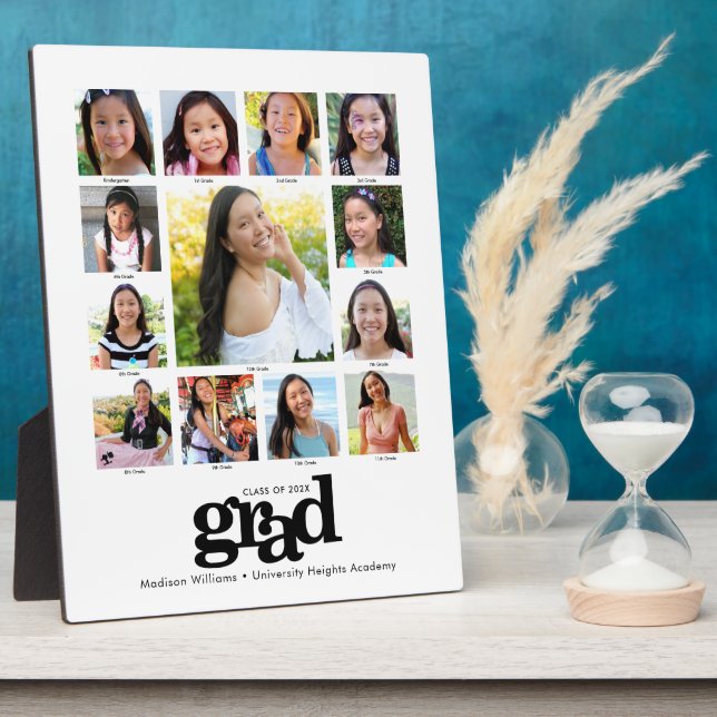 Plaque Photo Collage photo moderne de la remise des diplômes no (Côté)