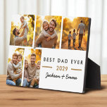 Plaque Photo Collage photo moderne Meilleure Fête des pères pap<br><div class="desc">Célébrez un père spécial avec cette plaque de collage photo de la Fête des pères Best Dad Ever moderne. Personnalisez avec vos photos de famille préférées, l'année et les noms pour créer un souvenir unique et élégant. Doté d'un design contemporain épuré et d'une typographie intemporelle, il est parfait pour la...</div>
