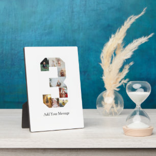 Plaque Photo Collage photo numéro 3 en noir et blanc