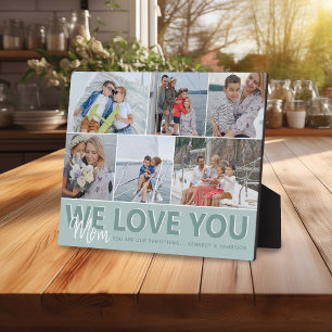 Plaque Photo Collage photo 'On t'aime' Maman Personnalisé