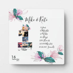 Plaque Photo Collage photo personnalisé 1er anniversaire pour p