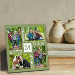 Plaque Photo Collage photo personnalisé 4 Meilleur Stepdad Ever<br><div class="desc">Plaque photo personnalisée avec 4 photo collage pour le meilleur Stepdad Ever. Le modèle est configuré pour vous permettre d'ajouter 4 de vos photos préférées et une première. Un grand cadeau pour la Fête des pères, l'anniversaire ou comme gardien d'un événement ou d'une réalisation personnelle. Le design a une palette...</div>