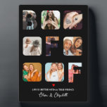 Plaque Photo Collage photo personnalisé Besties BFF Cadeaux mig<br><div class="desc">Collage photo personnalisé Besties BFF Cadeaux mignons</div>