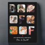Plaque Photo Collage photo personnalisé Besties BFF Cadeaux mig<br><div class="desc">Collage photo personnalisé Besties BFF Cadeaux mignons</div>