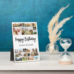Plaque Photo Collage photo personnalisé d'anniversaire 24