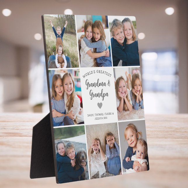Plaque Photo Collage photo personnalisé Grand-parents Moderne (Créateur téléchargé)