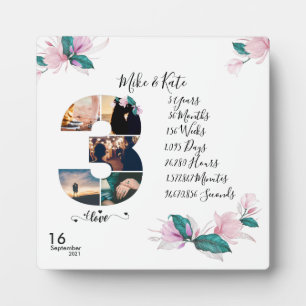 Plaque Photo Collage photo personnalisé Love Script Couple