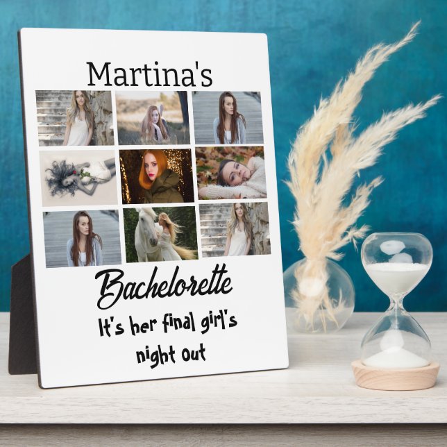 Plaque Photo Collage photo personnalisé pour enterrement de vie (Côté)
