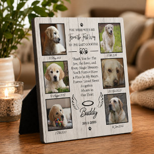Plaque Photo Collage Photo Souvenir de Mémoire pour Animal de C