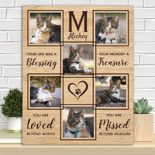 Plaque Photo Collage photo unique Pet Cat Memorial