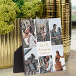Plaque Photo Collage romantique Couple Anniversaire Photo perso<br><div class="desc">Un collage de plaque photo personnalisable pour votre mari,  votre femme,  votre petite amie ou votre petit ami lors de votre célébration de l'amour. Ajoutez 6 de vos photos préférées,  fiançailles ou mariage et commandez en cadeau romantique pour votre partenaire. Une belle impression personnalisée pleine de souvenirs.</div>
