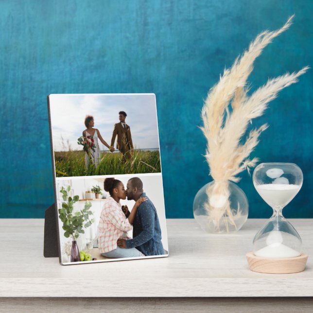 Plaque Photo Collage simple de 2 photos (Côté)